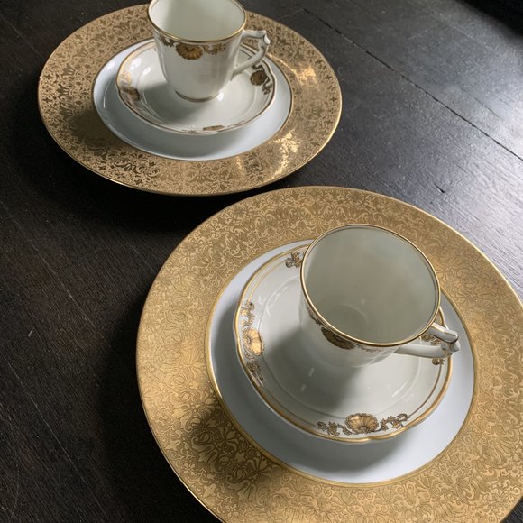 Bernardaud Other - Antique Bernardaud Limoges 2 tea sets 18K gold